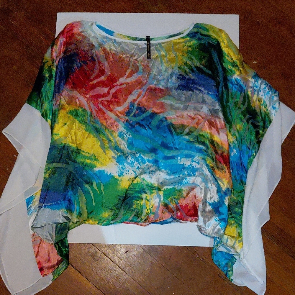 Connie Multicolor Abstract Women's Blouse